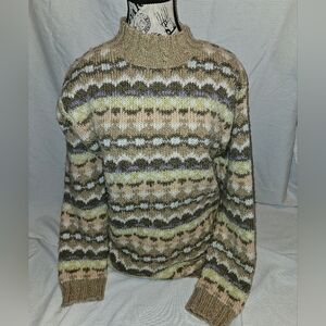 Vintage Innovation Sport Chunky Knit Multicolor Sweater Mens Size Large